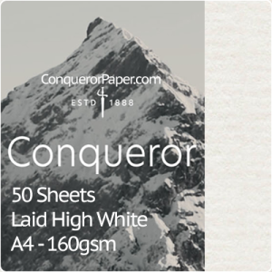 SMALL PACK - TINT:HighWhite, FINISH:Laid, PAPER:160gsm, SIZE:A4-210x297mm, QTY:50Sheets, WATERMARK:No